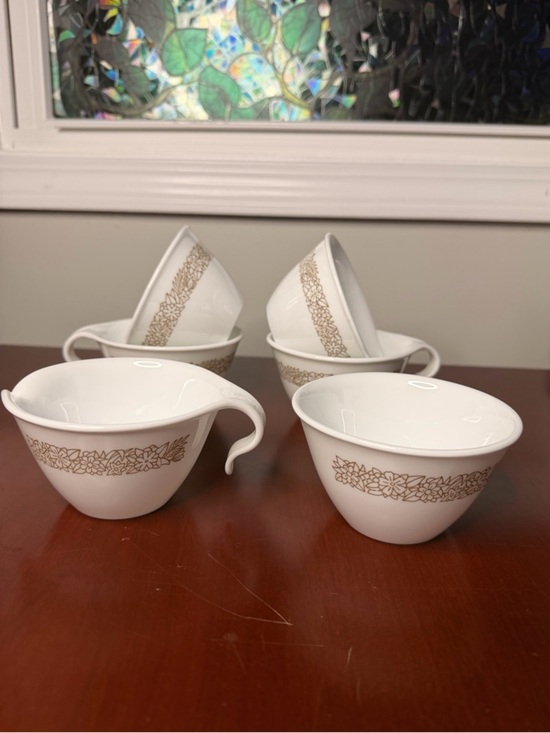 Corelle Other - Corelle Woodland Teacups (4) with Sugar and Cream - 6pc Set